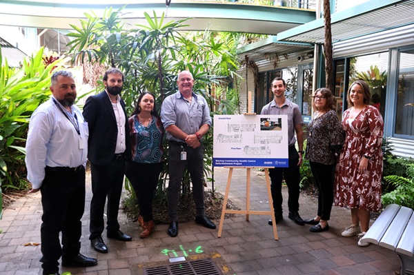 Group photo of staff at the Mackay Community Health Centre project announcment