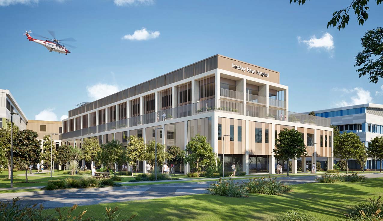 Artist impression of the new Mackay Base Hospital